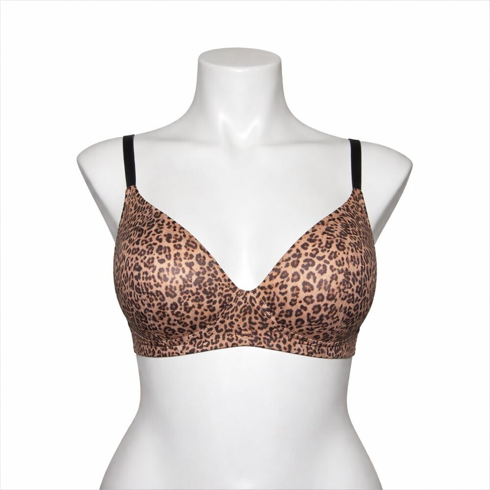 PINK Victoria’s Secret Wear Everywhere Leopard Wireless Push-Up Bra 34DD